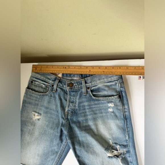 Hollister Jean Cut Off Shorts High Waist Button Fly Raw Hem Distress Stretch 30 - Picture 14 of 16
